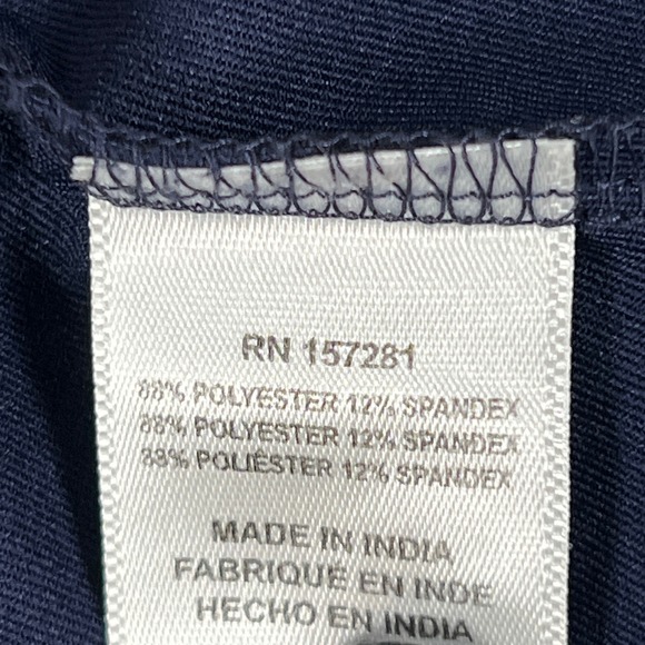 Mizzen+Main Mens Large Polo Shirt Navy Blue Phil Mickelson Performance Golf Top - Picture 7 of 8